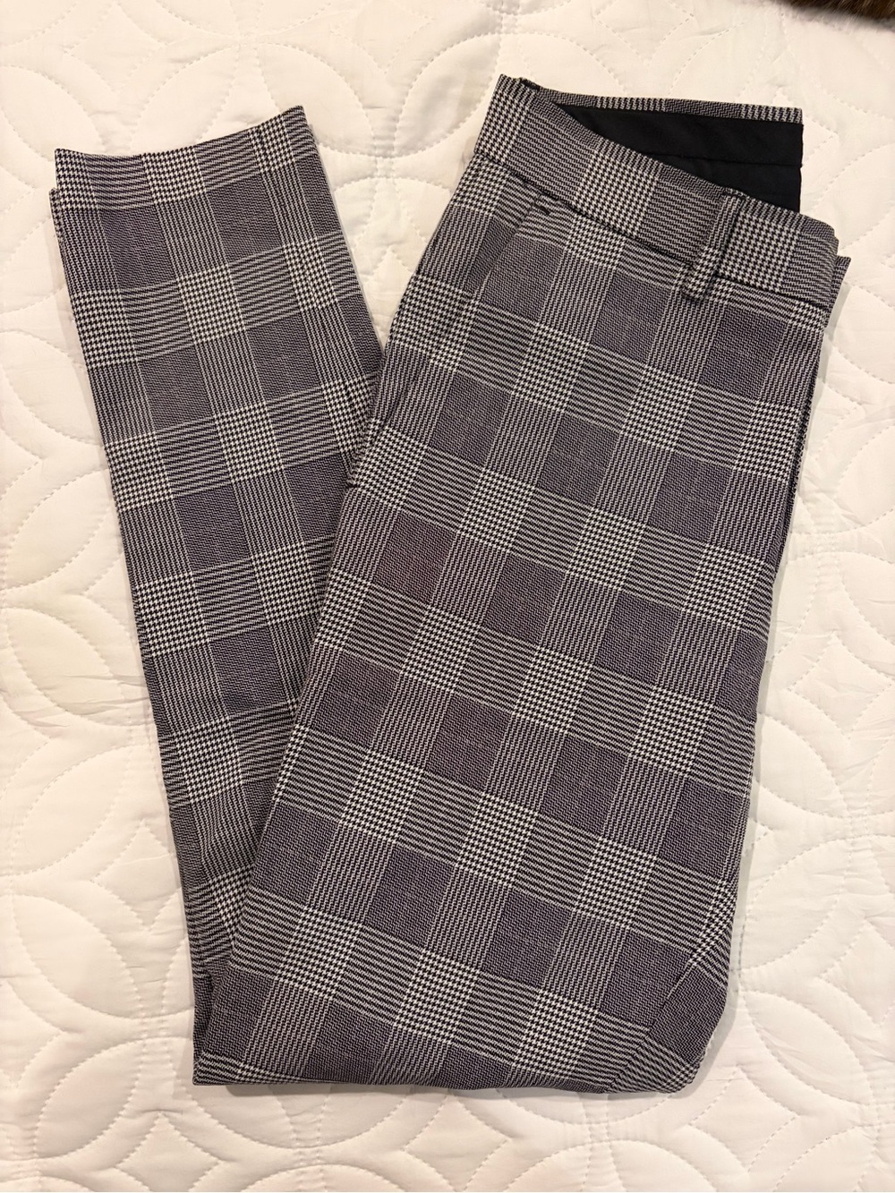 Men's Grey Plaid Dress Pants